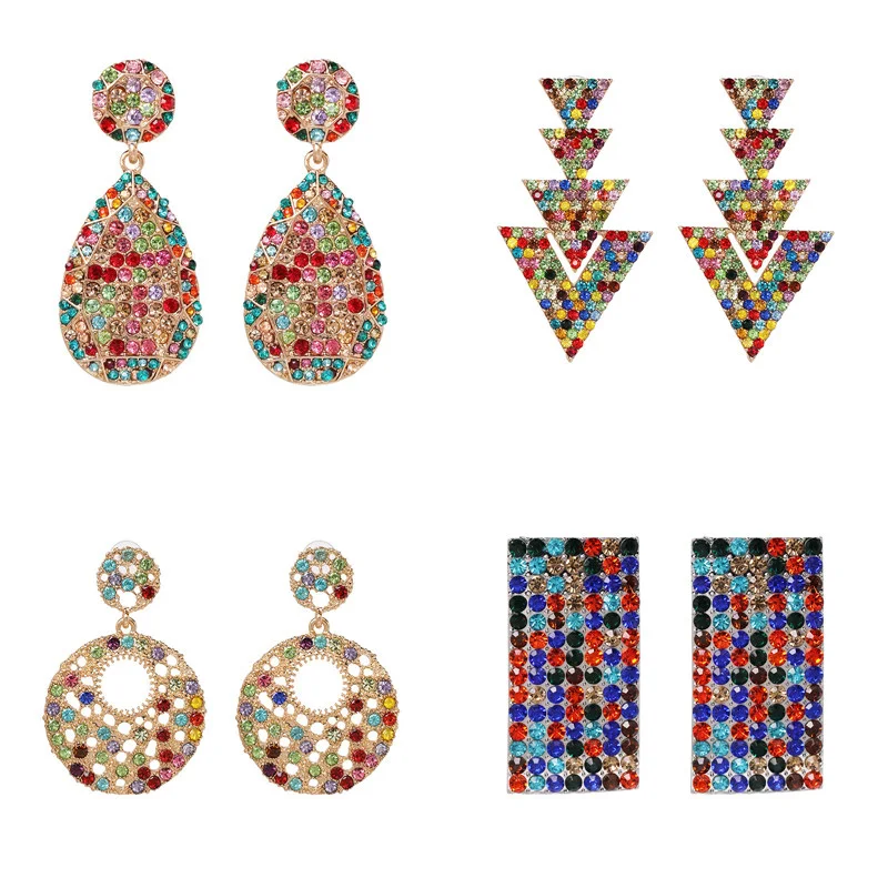 JURAN Colorful Crystal Beads Earrings for Women Bar Long Geometric Dangle Drop Earing 2019 Fashion Female Wedding Jewelry Gift
JURAN Colorful Crystal Beads Earrings for Women Bar Long Geometric Dangle Drop Earing 2019 Fashion Female Wedding Jewelry Gift