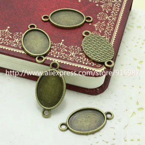 Sweet Bell 50 pieces two color Alloy 13*18mm Oval Diplopore Cabochon Pendant Settings Jewelry Connectors Pendant Blanks 7A1115
Sweet Bell 50 pieces two color Alloy 13*18mm Oval Diplopore Cabochon Pendant Settings Jewelry Connectors Pendant Blanks 7A1115