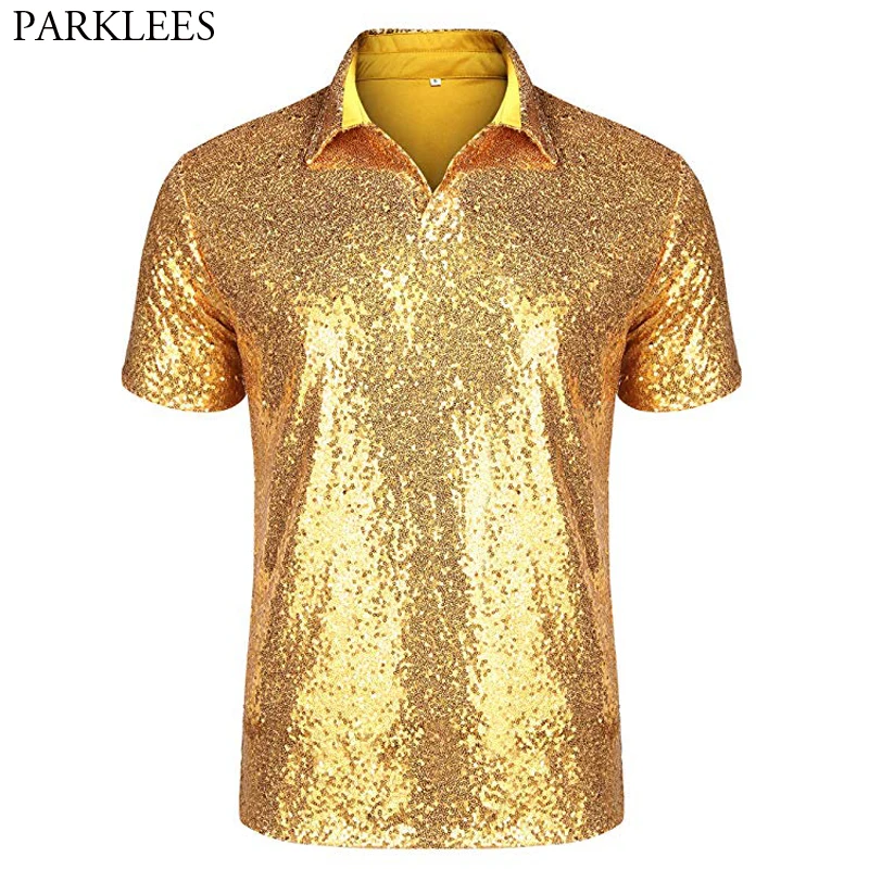 Men's Relaxed Short Sleeve Turndown Sparkle Sequins Polo Shirts 70s Disco Nightclub Party T-Shirts Top Tees Camisetas Hombre 2XL
Men's Relaxed Short Sleeve Turndown Sparkle Sequins Polo Shirts 70s Disco Nightclub Party T-Shirts Top Tees Camisetas Hombre 2XL