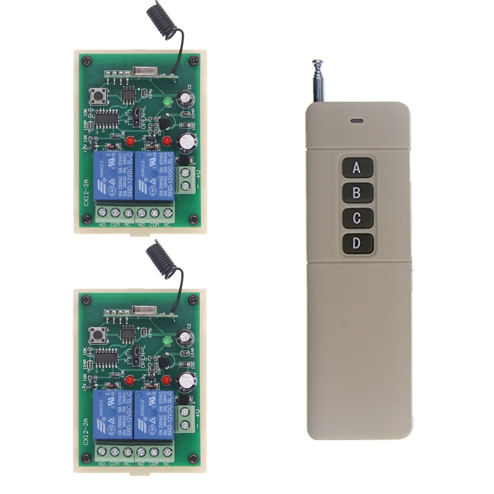 3000M Long Distance DC 12V 24V 2 CH RF Wireless Remote Control Switch System,4CH Transmitter + 2CH Receiver
3000M Long Distance DC 12V 24V 2 CH RF Wireless Remote Control Switch System,4CH Transmitter + 2CH Receiver