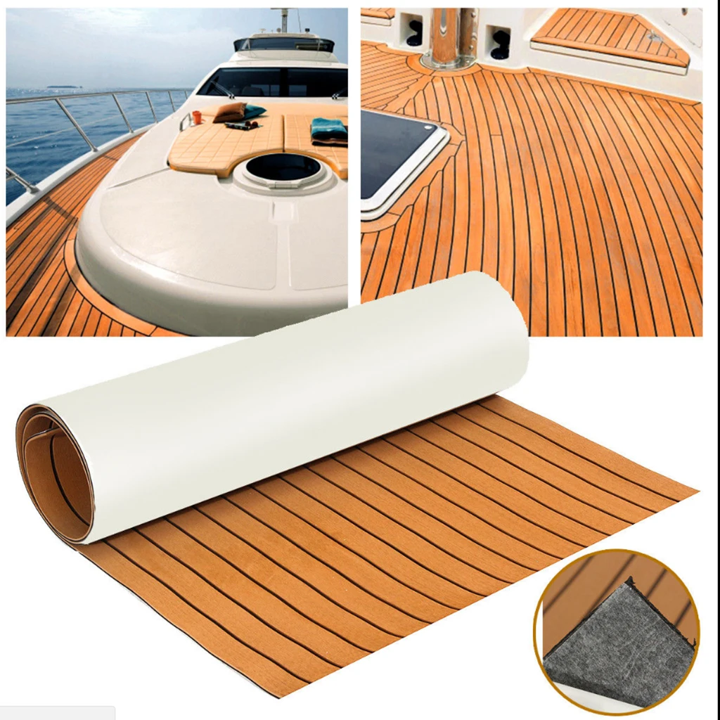 Multicolor Self-Adhesive 240 x 60cm Foam Teak Decking EVA Foam Marine Flooring Faux Boat Decking Sheet Mate Accessories
Multicolor Self-Adhesive 240 x 60cm Foam Teak Decking EVA Foam Marine Flooring Faux Boat Decking Sheet Mate Accessories