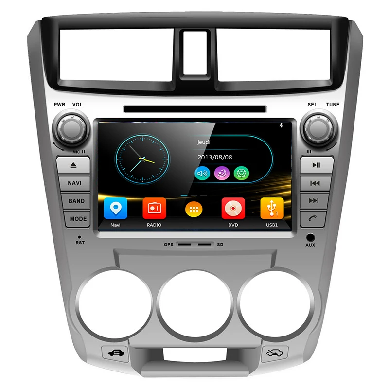 8" in-dash Car DVD player with GPS navi BT/TV USB SD AUX,audio Radio stereo,Car multimedia headunit for HONDA CITY 1.5L 2008
8" in-dash Car DVD player with GPS navi BT/TV USB SD AUX,audio Radio stereo,Car multimedia headunit for HONDA CITY 1.5L 2008