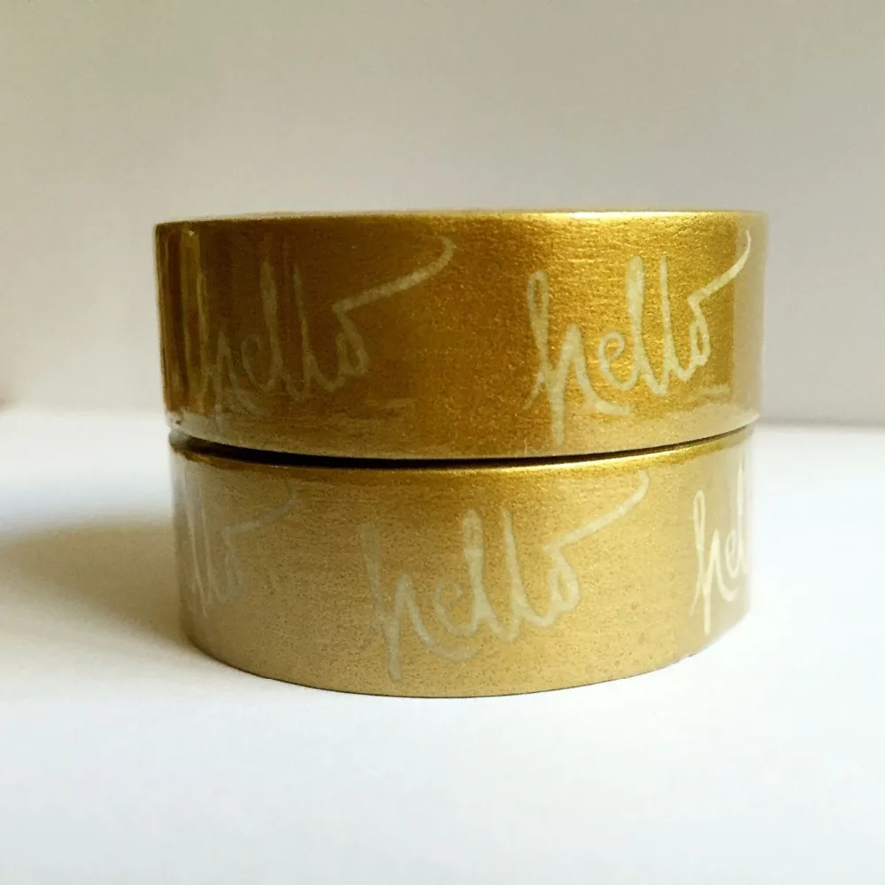 lovely 15mm*10m golden washi paper tape/Golden background Hello letter masking japan washi tape
lovely 15mm*10m golden washi paper tape/Golden background Hello letter masking japan washi tape