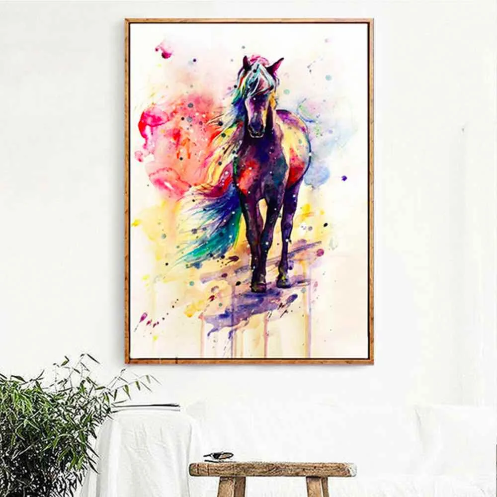 HAOCHU Painting colourful Horse Print Impression Poster Simple Nordic Wall Pictures Canvas For Living Room Home Decor
HAOCHU Painting colourful Horse Print Impression Poster Simple Nordic Wall Pictures Canvas For Living Room Home Decor