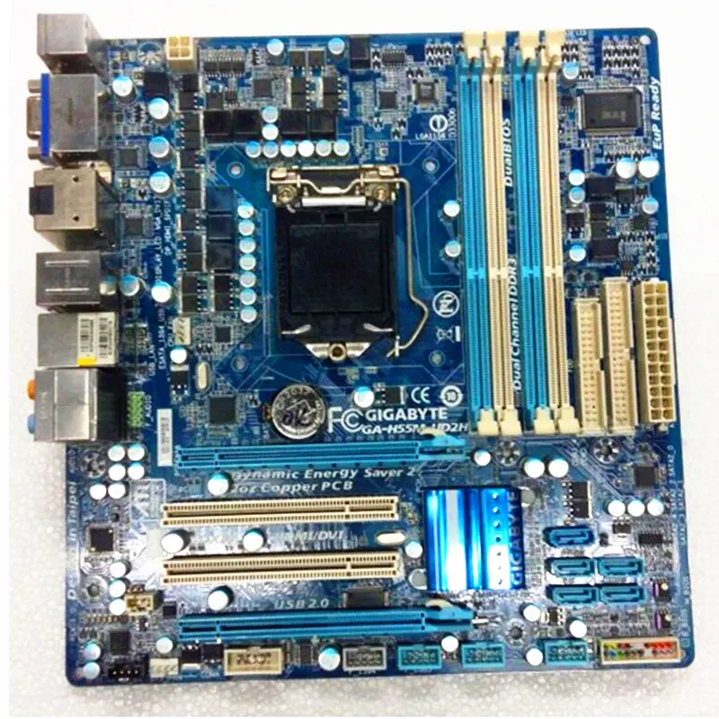 100% оригинальная материнская плата Gigabyte H55M UD2H LGA 1156 GA DDR3 десктопная плата|desktop