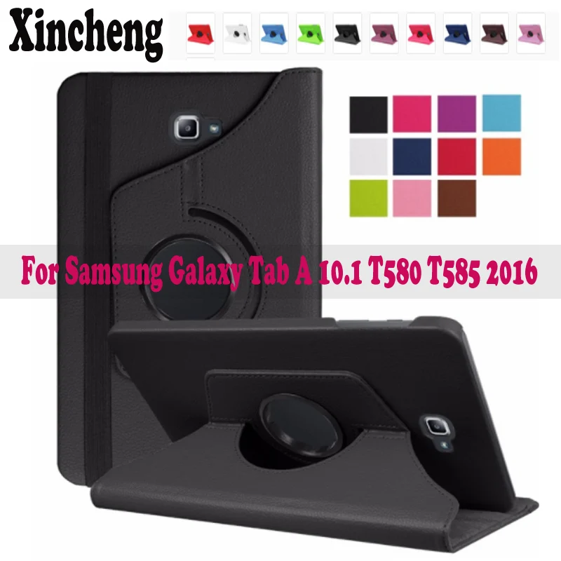 Фото 360 Вращающийся чехол из искусственной кожи для Samsung Galaxy Tab A 10 1 T580 T585 2016 подставка A6