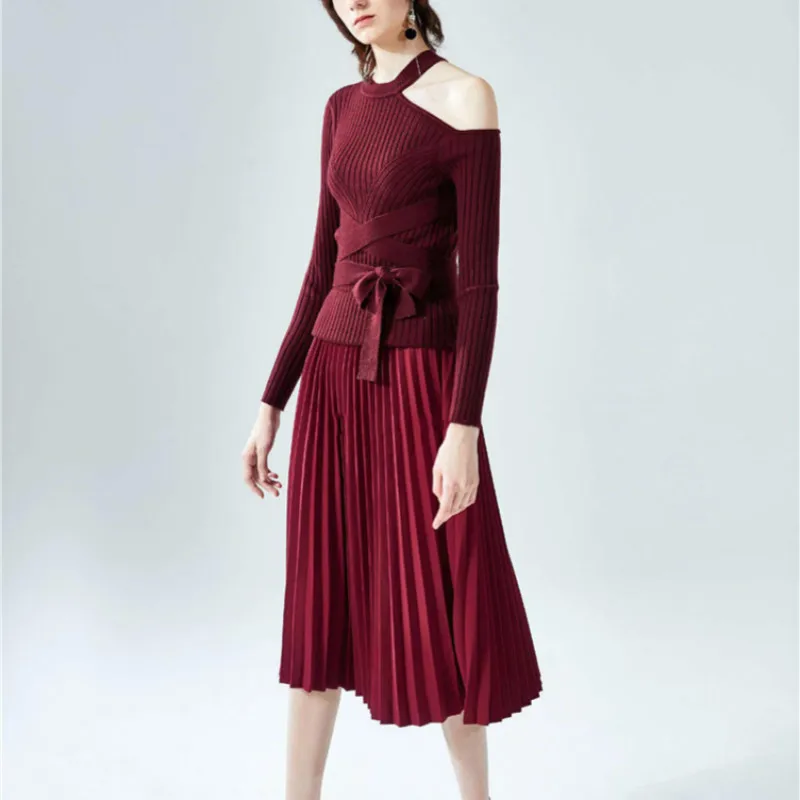 Runway Women's Autumn Dresses Knitted Pleated Patchwork Female Sexy Hollow Out Slim Sash High End Draped Thick Maxi Long Vestido
Runway Women's Autumn Dresses Knitted Pleated Patchwork Female Sexy Hollow Out Slim Sash High End Draped Thick Maxi Long Vestido