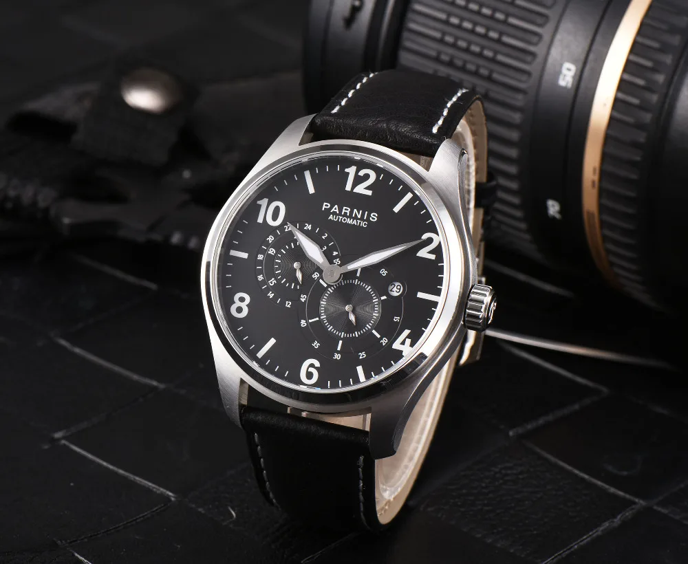 Fashion 43mm parnis Black Dial Date Window SS Case Sapphire Glass Luxury 21 Jewels Miyota Automatic Movement men's Watch
Fashion 43mm parnis Black Dial Date Window SS Case Sapphire Glass Luxury 21 Jewels Miyota Automatic Movement men's Watch