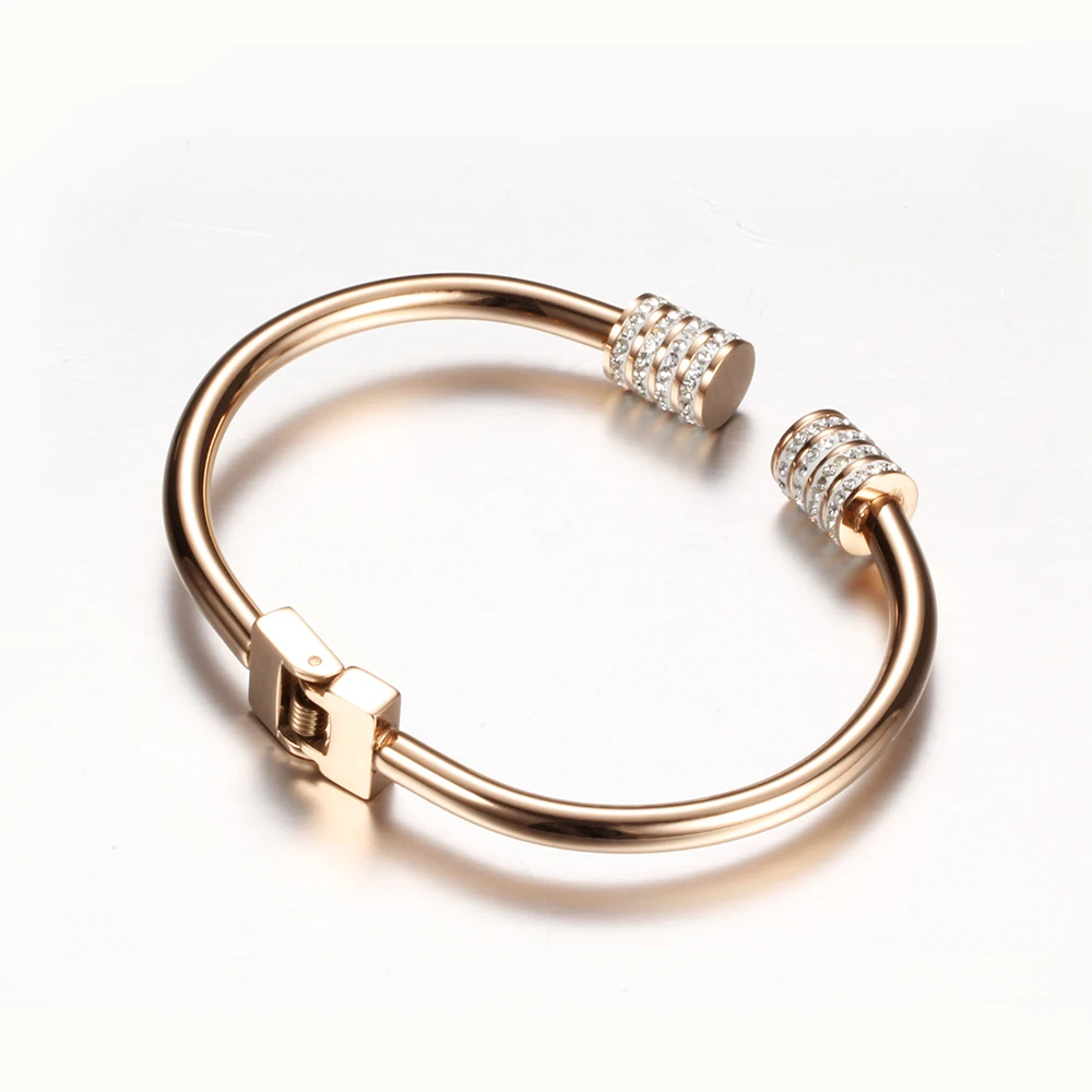 Роскошные браслеты из розового золота с кристаллами для женщин браслет на