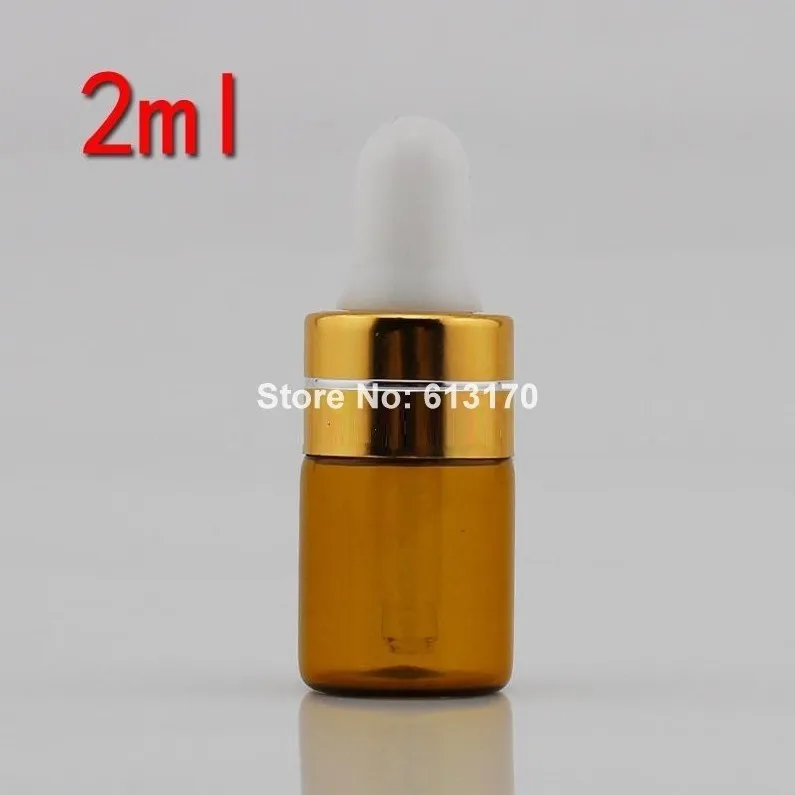 2ML Brown Pipette Dropper bottles 2CC Empty Glass Bottle Essential Oil vials Gold collar Small sample Cosmetic packing container
2ML Brown Pipette Dropper bottles 2CC Empty Glass Bottle Essential Oil vials Gold collar Small sample Cosmetic packing container