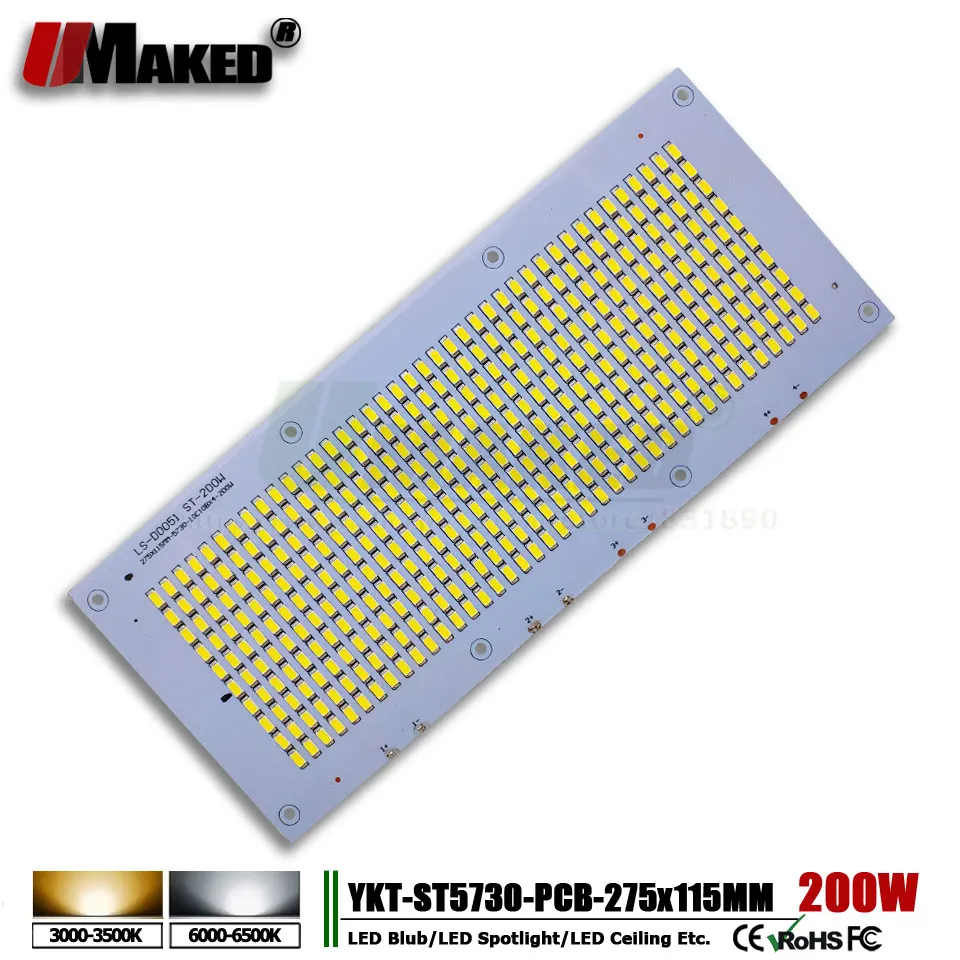 10pc LED pcb floodlight pcb plate 200W 275*115mm 20000-22000lm SMD5730 Light Source Panel for outdoor Landscape Street light DIY
10pc LED pcb floodlight pcb plate 200W 275*115mm 20000-22000lm SMD5730 Light Source Panel for outdoor Landscape Street light DIY
