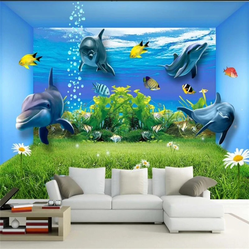 beibehang Custom 3d wallpaper underwater world 3d 3d space dolphin wallpaper TV wall decoration painting
beibehang Custom 3d wallpaper underwater world 3d 3d space dolphin wallpaper TV wall decoration painting