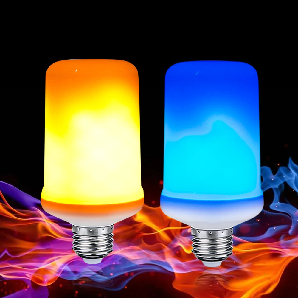 E27 LED Flame Effect Bulb 85-265V 5W 7W 9W Night Lights Yellow Blue Fire With Gravity Sensor Flickering Emulatio Lampada Decor
E27 LED Flame Effect Bulb 85-265V 5W 7W 9W Night Lights Yellow Blue Fire With Gravity Sensor Flickering Emulatio Lampada Decor