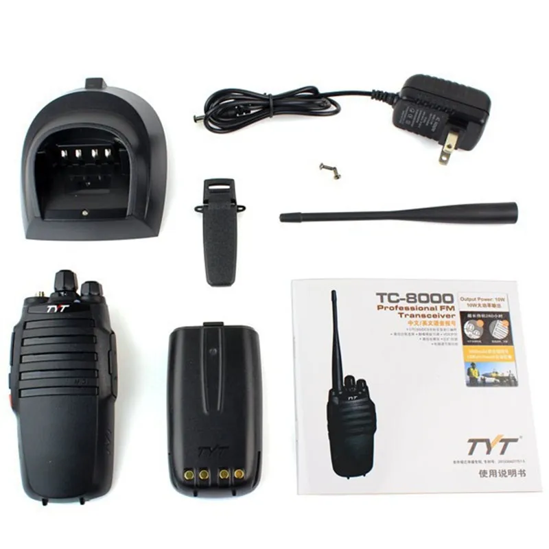 10pcs NEW Walkie Talkie TYT TC-8000 10W 400-520MHz 16CH 3600mAh Battery Scrambler TOT VOX Custom Side Buttons Two Way Radio
10pcs NEW Walkie Talkie TYT TC-8000 10W 400-520MHz 16CH 3600mAh Battery Scrambler TOT VOX Custom Side Buttons Two Way Radio