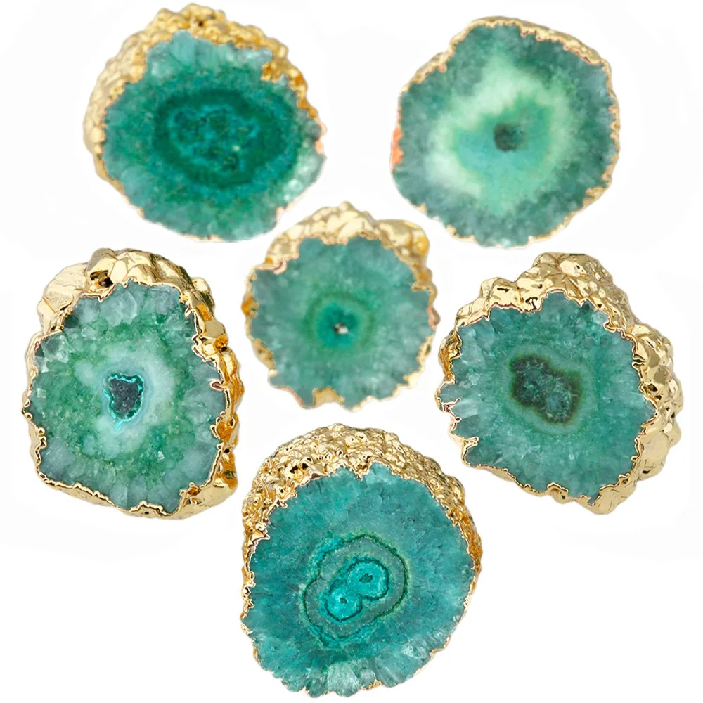 TUMBEELLUWA Women's Green Raw Druzy Quartz Natural Crystal Stone Stud Earrings,Gold Tone
TUMBEELLUWA Women's Green Raw Druzy Quartz Natural Crystal Stone Stud Earrings,Gold Tone