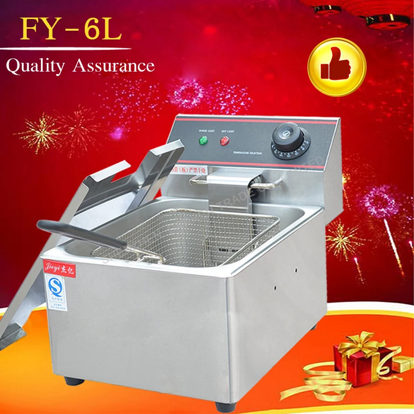 1PC Electric Fryer Household Single cylinder thermostat no fumes chicken fries machine FY-6L Non-stick pan Hot Sale
1PC Electric Fryer Household Single cylinder thermostat no fumes chicken fries machine FY-6L Non-stick pan Hot Sale