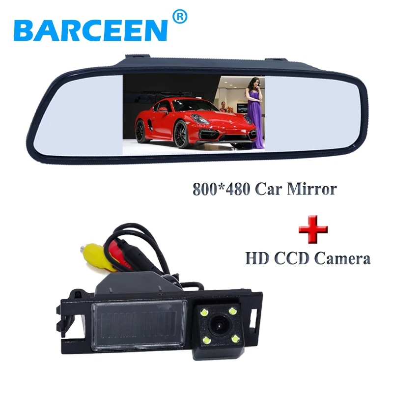 

Original set include 4.3" car rear reserve mirror monitor+4 led car reversing camera for Hyundai IX35 2010/2012 / tucson 2011