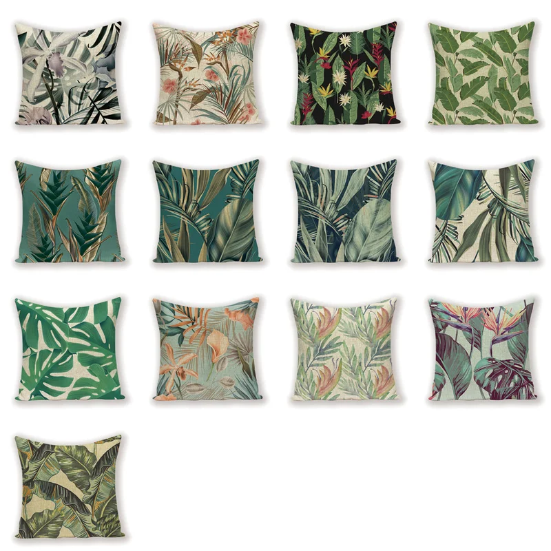 Tropical Print Decoration Throw Pillow Case Jungle Home Decor Cushions Covers Green Pillows Cases Rainforest Flax Cushion Cover
Tropical Print Decoration Throw Pillow Case Jungle Home Decor Cushions Covers Green Pillows Cases Rainforest Flax Cushion Cover