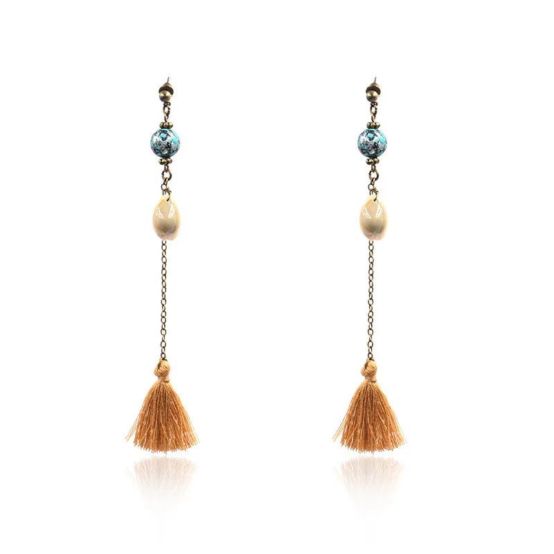 Designer Brand Natural Shell Long Tassel Earrings for Women Vintage Fashion Blue Bead Drop Dangler PartyAnniversary Jewelry
Designer Brand Natural Shell Long Tassel Earrings for Women Vintage Fashion Blue Bead Drop Dangler PartyAnniversary Jewelry