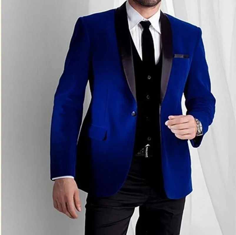 New Fashion Royal Blue Velvet Men Wedding Suits Shawl Lapel Groom Tuxedos Custom Made Mens Suits For Wedding Prom Party
New Fashion Royal Blue Velvet Men Wedding Suits Shawl Lapel Groom Tuxedos Custom Made Mens Suits For Wedding Prom Party