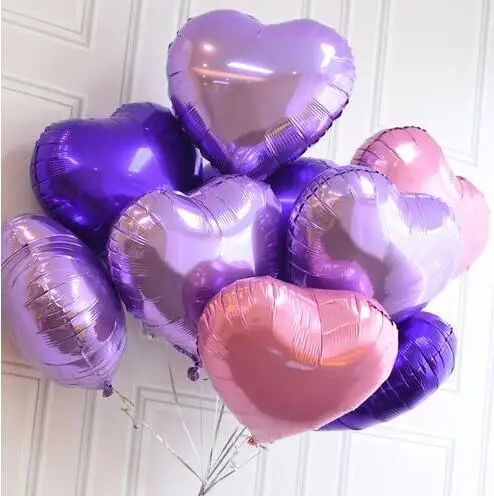 18 дюймов 10 шт. Свадебные воздушный шар из фольги для вечеринок розового и