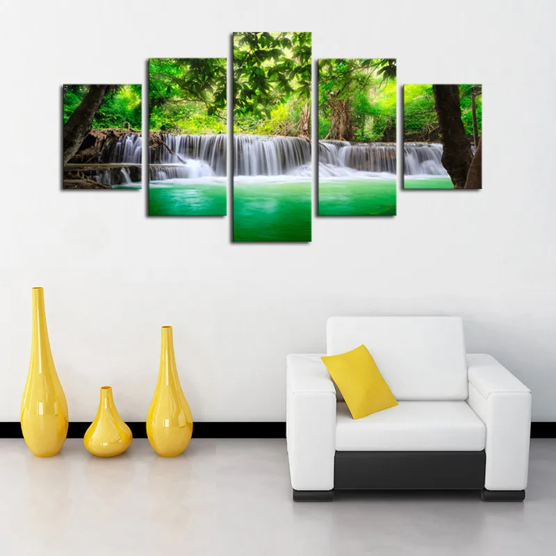 Framed 5 Panels Canvas Print Painting Green forest waterfal Modern Canvas Wall Art for Wall Picture Home Decor Artwork NEW-HOT11
Framed 5 Panels Canvas Print Painting Green forest waterfal Modern Canvas Wall Art for Wall Picture Home Decor Artwork NEW-HOT11