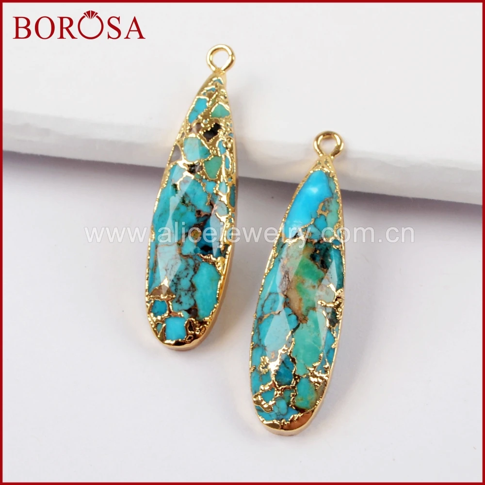 BOROSA 5/10PCS Drusy Jewelry Teardrop Gold Color Natural Copper Turquoises Charm Pendant Jewelry for DIY Earrings/Necklace G1547
BOROSA 5/10PCS Drusy Jewelry Teardrop Gold Color Natural Copper Turquoises Charm Pendant Jewelry for DIY Earrings/Necklace G1547