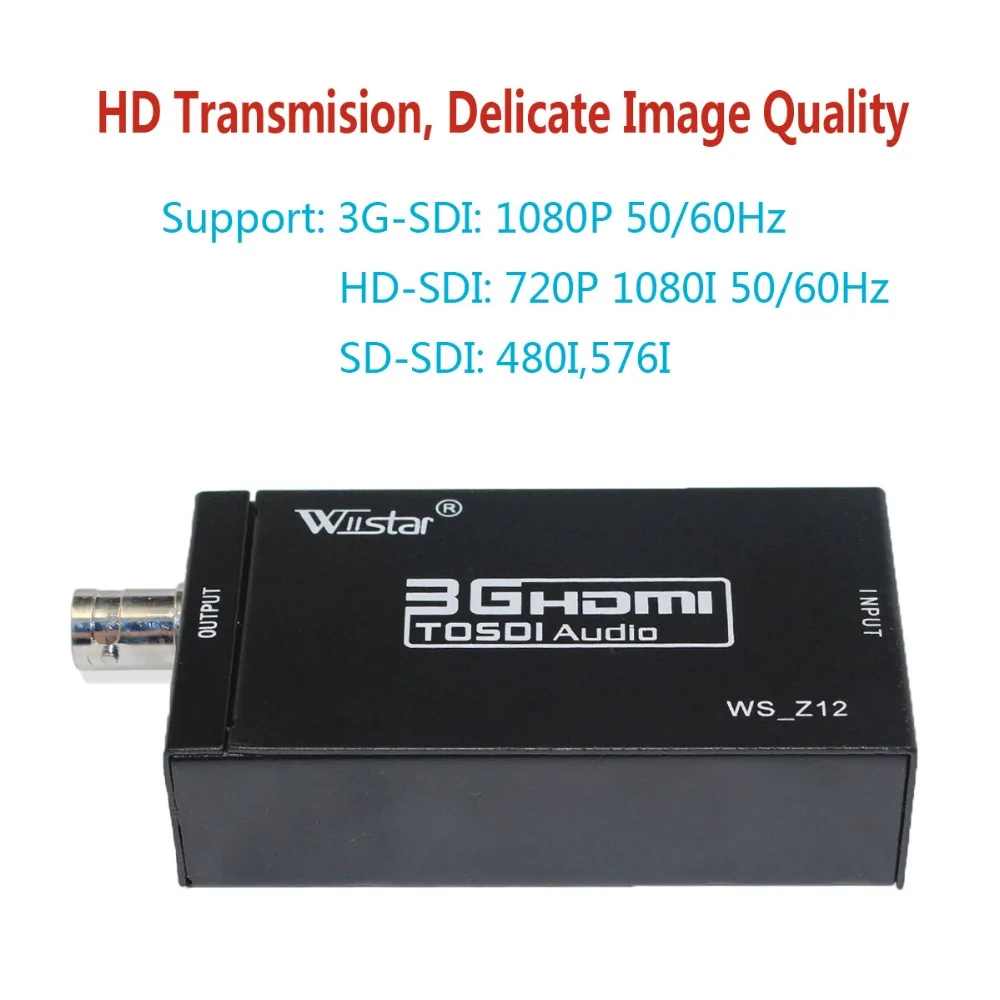 Конвертер Wiistar Mini 3G HDMI в SDI преобразователь Full HD 1080P BNC видеоконвертер с поддержкой