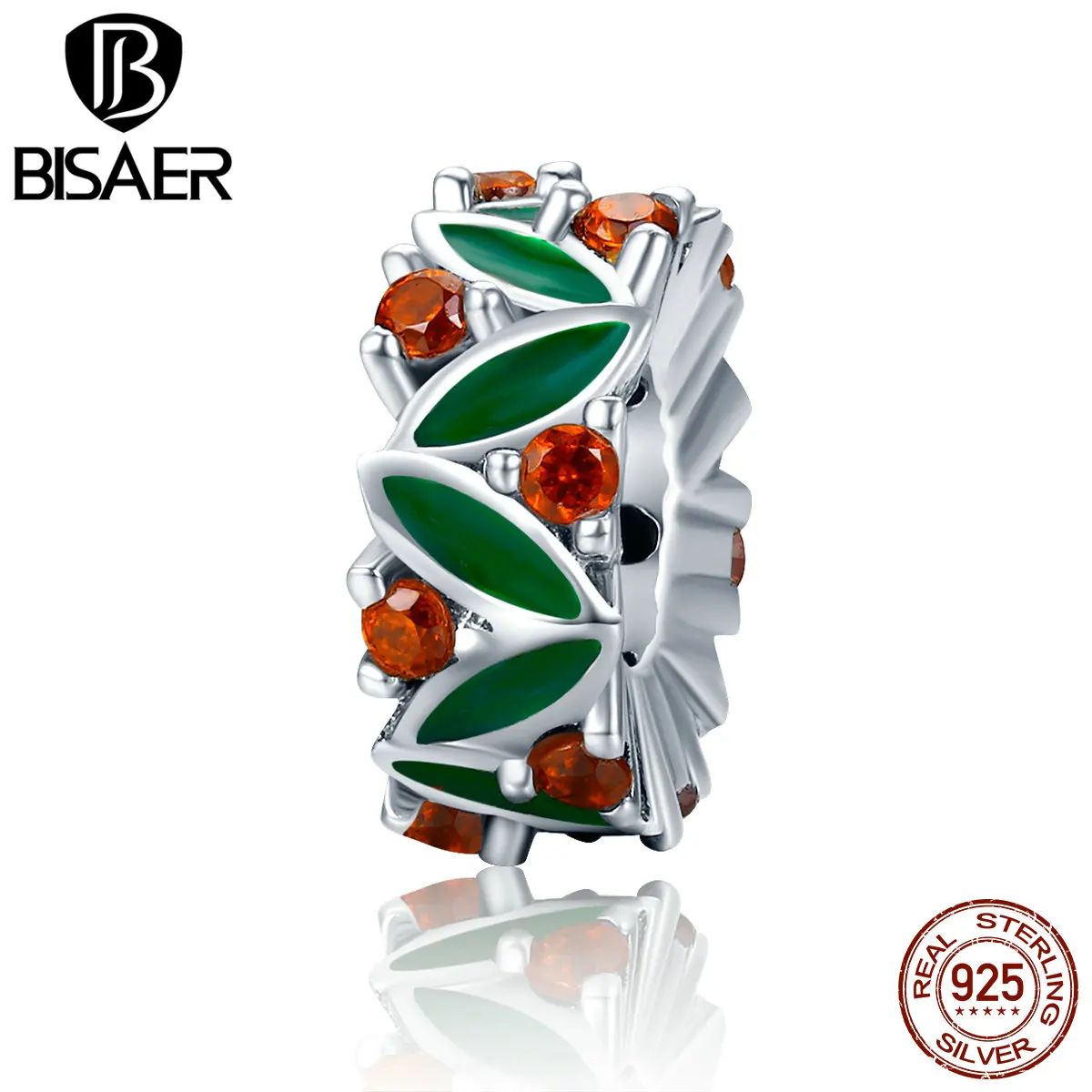925 Sterling Silver Christmas Tree Spacer Beads Green Flower Charms Fit BISAER Bracelets Sterling Silver Jewelry Gift ECC317
925 Sterling Silver Christmas Tree Spacer Beads Green Flower Charms Fit BISAER Bracelets Sterling Silver Jewelry Gift ECC317