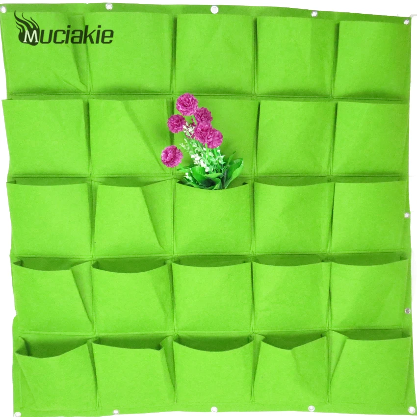 100*100cm 25 Pockets Green Vertical Garden Planter Grow Bags Wall-mounted Planting Flower Bags Vegetable Living Garden Supplies
100*100cm 25 Pockets Green Vertical Garden Planter Grow Bags Wall-mounted Planting Flower Bags Vegetable Living Garden Supplies