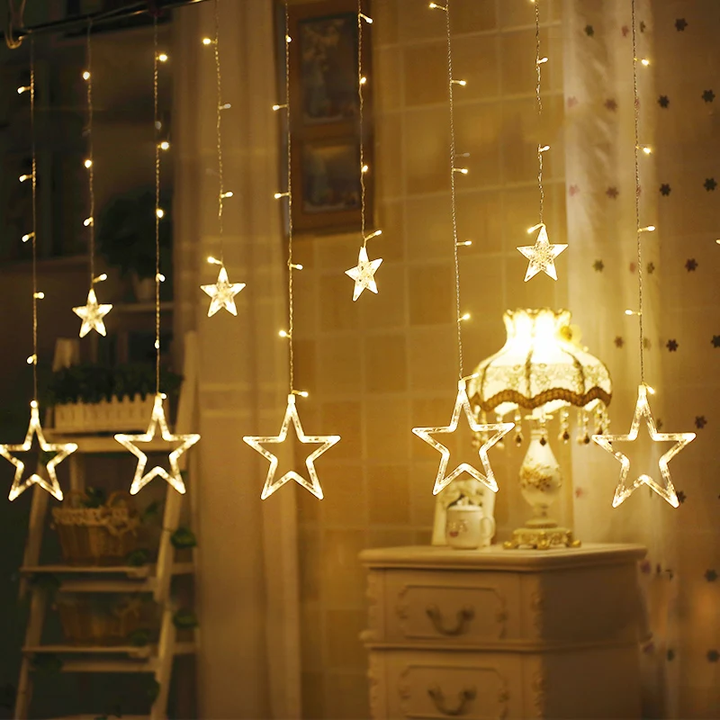 Светодиодная лампа занавеска 6/6 Дюймов 5/светодиодов|star curtain lights|curtain lightschristmas lamp |
