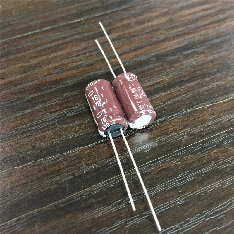 100 шт. 470 мкФ 16 В NCC серия Ky 8x16 мм низкая ESR 16V470uF Алюминий электролитический