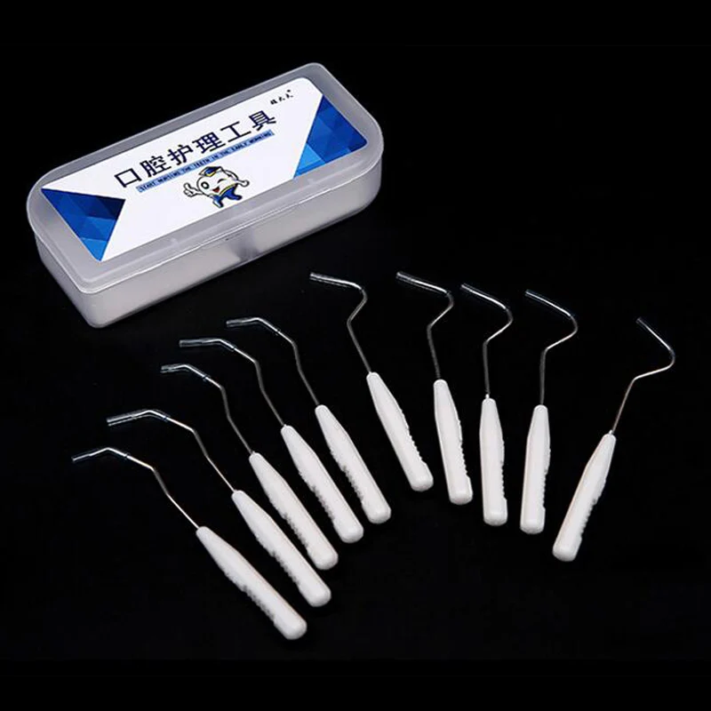 Stainless steel metal toothpick carry portable dental floss needle hook apiculus clean between teeth Seya Teeth Whitening
Stainless steel metal toothpick carry portable dental floss needle hook apiculus clean between teeth Seya Teeth Whitening