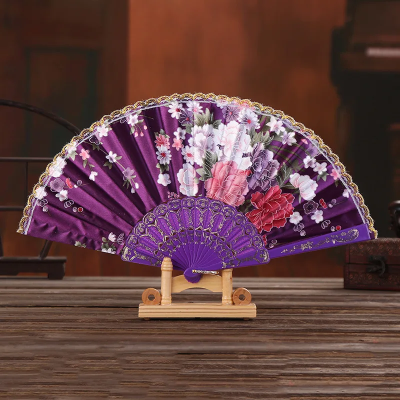 Japanese Style Folding Ladies Hand Fan Elegant Lace Cloth Craft Plastic Dance Fan Party Wedding Gifts Home Decoration Silk Fans
Japanese Style Folding Ladies Hand Fan Elegant Lace Cloth Craft Plastic Dance Fan Party Wedding Gifts Home Decoration Silk Fans