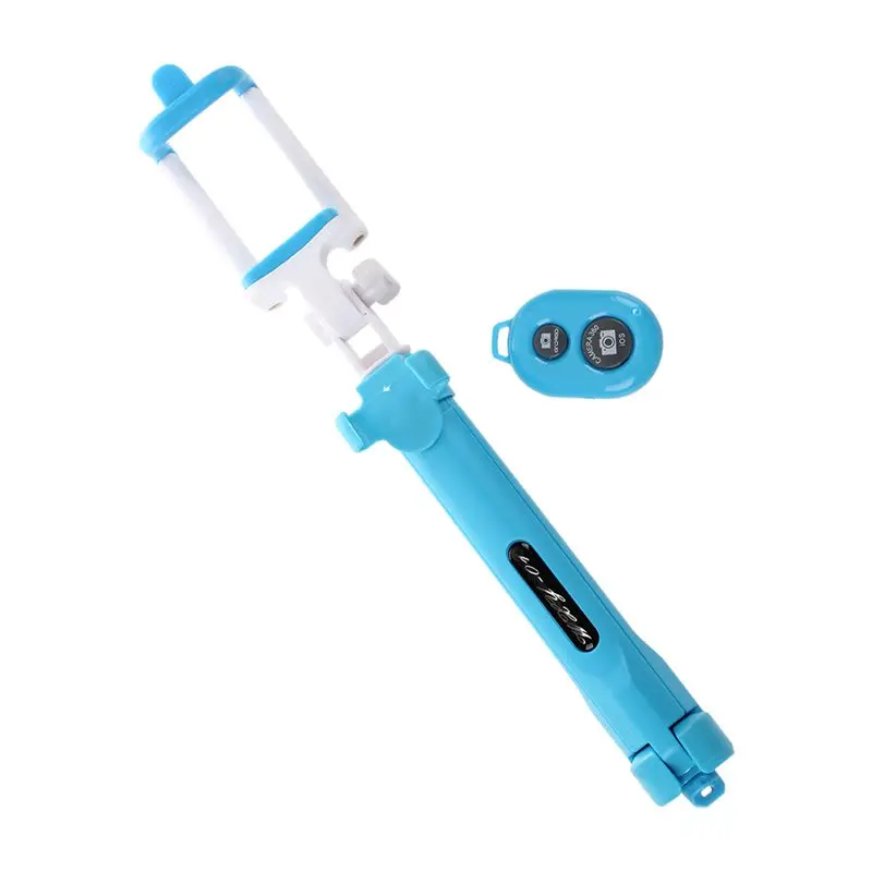 SCLS New Extendable Handheld Selfie Self Phone Stick Monopod Tripods Bluetooth Remote Shutter Blue/White/Black | Электроника