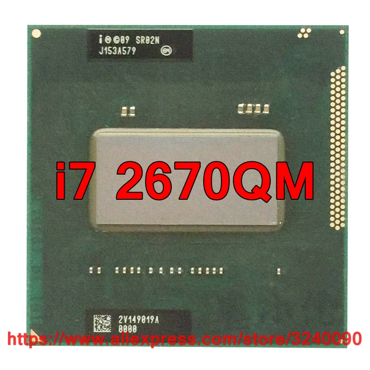 Оригинальный процессор lntel Core I7 2670QM SR02N (6M кэш/2 20 ГГц 3 10 ГГц/четырехъядерный)