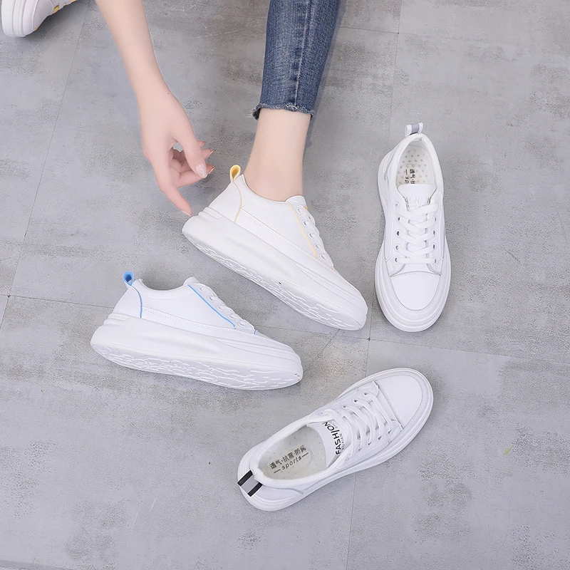 2019 New Fashion Leather Vulcanized Shoes Sneakers Women Shoes Woman Lace Up Casual Shoes Female Ladies Shoes Zapatos De Mujer
2019 New Fashion Leather Vulcanized Shoes Sneakers Women Shoes Woman Lace Up Casual Shoes Female Ladies Shoes Zapatos De Mujer