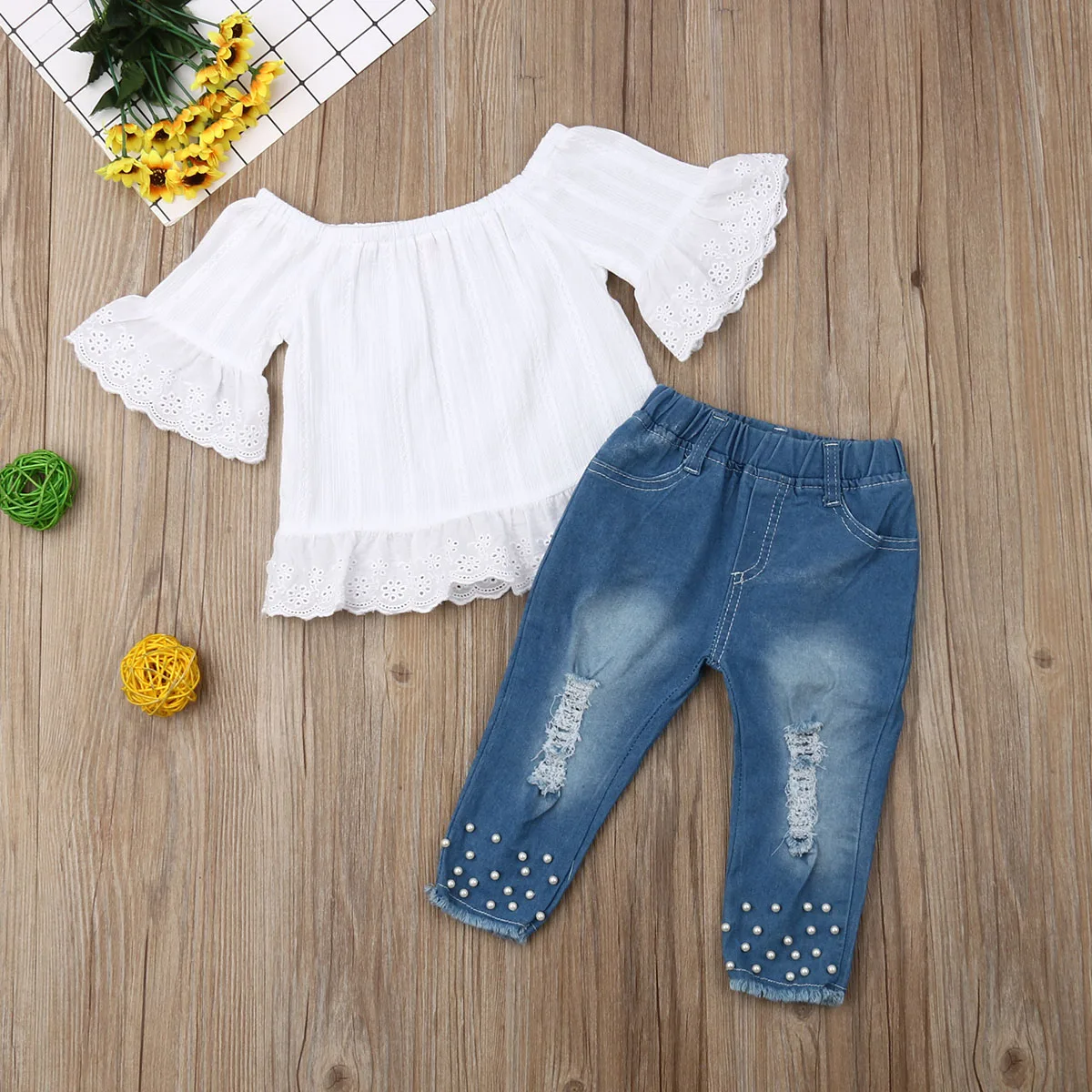 Pudcoco Summer Toddler Baby Girl Clothes Solid Color Off Shoulder Ruffle Tops Denim Pants 2Pcs Outfits Summer Casual Clothes
Pudcoco Summer Toddler Baby Girl Clothes Solid Color Off Shoulder Ruffle Tops Denim Pants 2Pcs Outfits Summer Casual Clothes