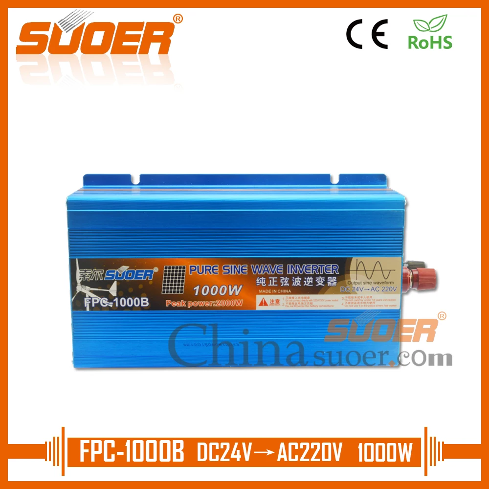 Suoer【Pure Sine Wave Inverter】 pure sine wave inverter 24 volt 220 volt inverter with USB interface(FPC-1000B)
Suoer【Pure Sine Wave Inverter】 pure sine wave inverter 24 volt 220 volt inverter with USB interface(FPC-1000B)