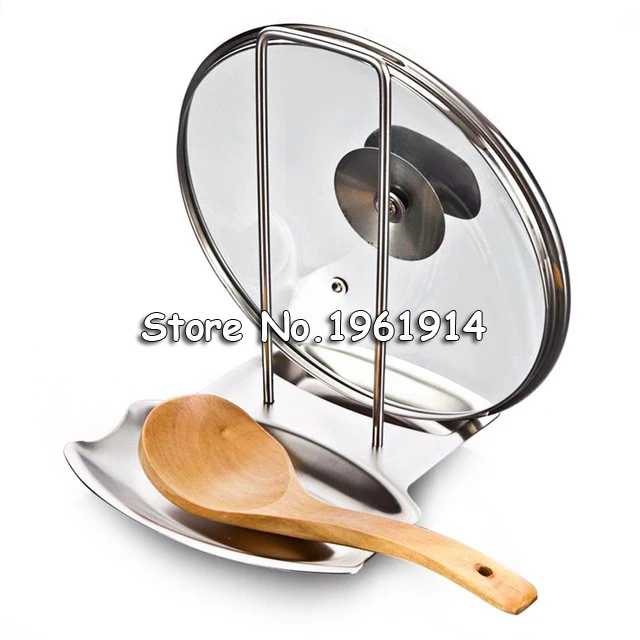 New Arrival Stainless Steel Pot Lid Shelf Cooking Storage Pan Cover Lid Rack Stand Spoon Holder
New Arrival Stainless Steel Pot Lid Shelf Cooking Storage Pan Cover Lid Rack Stand Spoon Holder