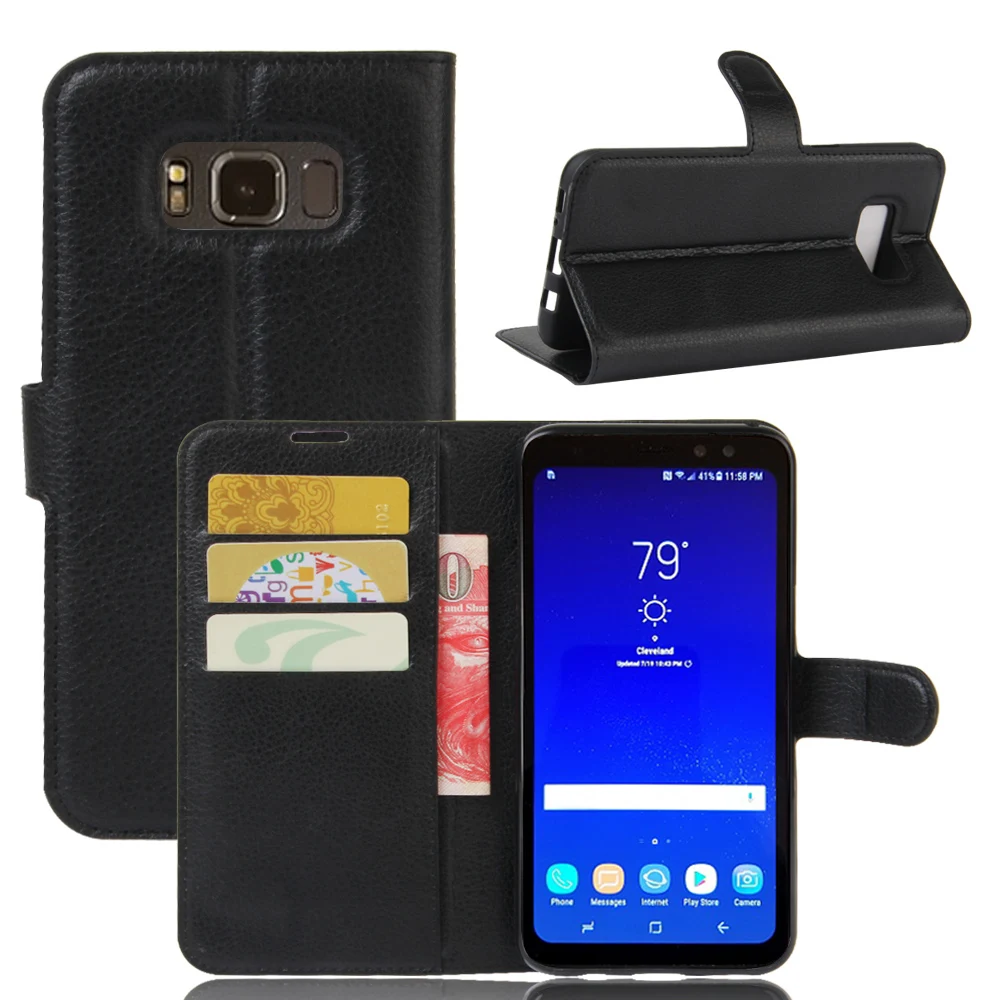 Фото Для Samsung Galaxy S8 Active Luxury Обложка на заднюю панель из искусственной кожи чехол для Case