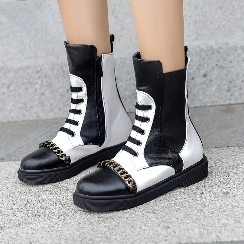 MORAZORA 2020 new arrival women ankle boots chain round toe zip autumn Motorcycle Boots unique punk shoes woman big size 43
MORAZORA 2020 new arrival women ankle boots chain round toe zip autumn Motorcycle Boots unique punk shoes woman big size 43