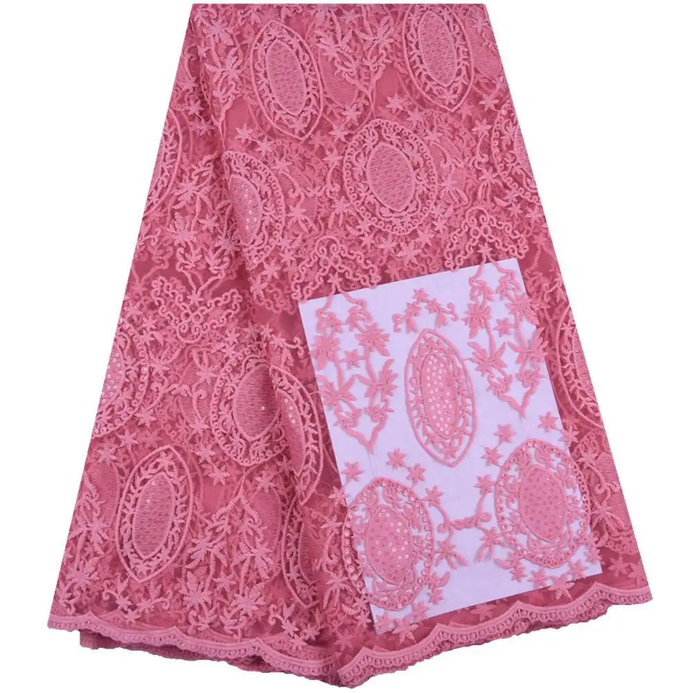 Pink Tulle Lace African Lace Fabric High Quality French Sequins Lace Fabric Nigerian Lace Fabrics For Wedding Party Dress S1636
Pink Tulle Lace African Lace Fabric High Quality French Sequins Lace Fabric Nigerian Lace Fabrics For Wedding Party Dress S1636