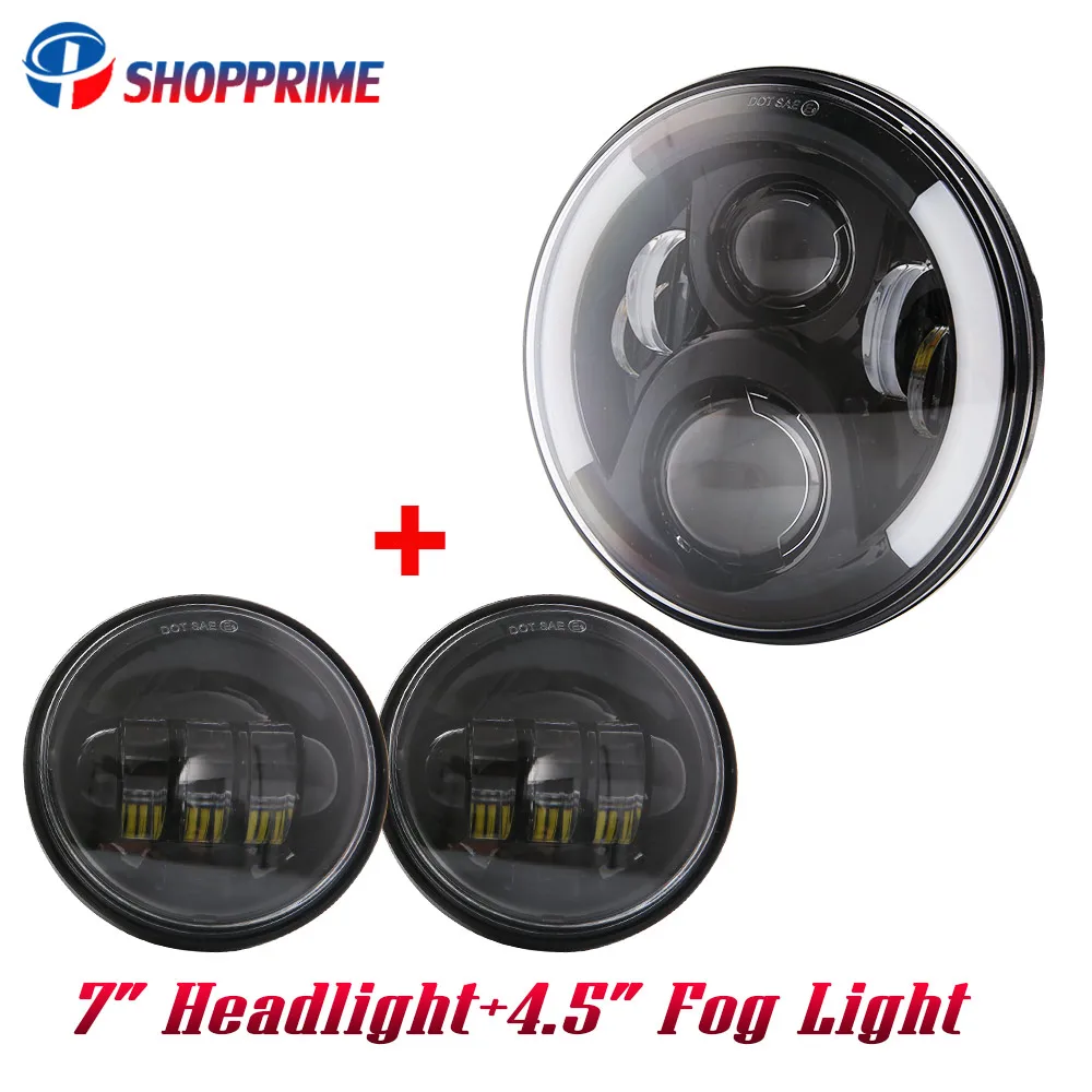 Headlight Motorcycle Parts 7" LED Headlight + 4.5" 4 1/2 inch Passing Lights For Heritage Softail Classic
Headlight Motorcycle Parts 7" LED Headlight + 4.5" 4 1/2 inch Passing Lights For Heritage Softail Classic