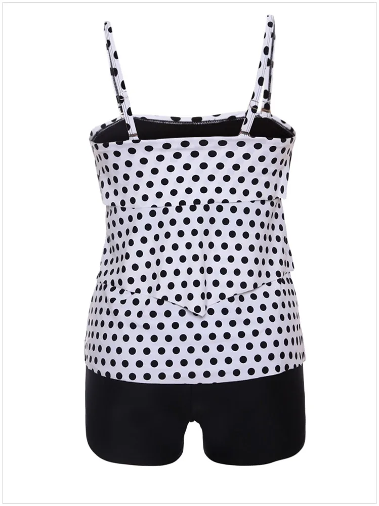 Free Shipping Sexy Polka Dots Ruffle Spaghetti Straps Tankini Swimwear With Trunks Slim 2pcs Separate Swimsuit Plus Size 410324
Free Shipping Sexy Polka Dots Ruffle Spaghetti Straps Tankini Swimwear With Trunks Slim 2pcs Separate Swimsuit Plus Size 410324