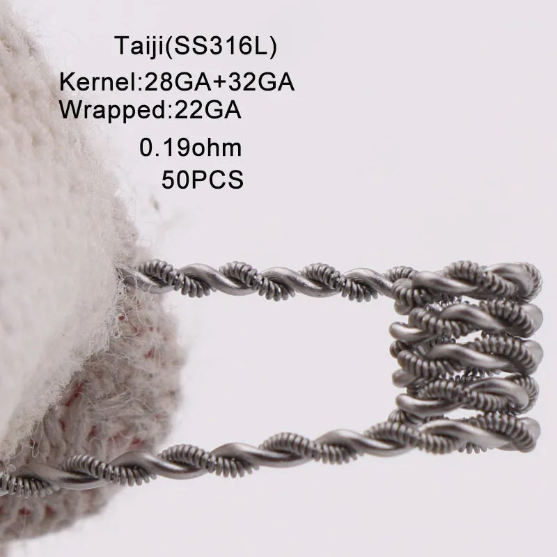 50pcs/box NEW XFKM Ni80 SS316l Staggered Fused Clapton Prebuilt Colis Nichrome High Density RDA RTA RBA Atomizer Heating Coils
50pcs/box NEW XFKM Ni80 SS316l Staggered Fused Clapton Prebuilt Colis Nichrome High Density RDA RTA RBA Atomizer Heating Coils