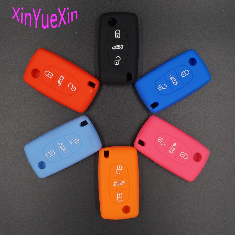 Xinyuexin Silicone Car Key Cover FOB Case For Peugeot 208 207 3008 308 408 407 307 206 Flip Remote Car Key Car-Stying
Xinyuexin Silicone Car Key Cover FOB Case For Peugeot 208 207 3008 308 408 407 307 206 Flip Remote Car Key Car-Stying