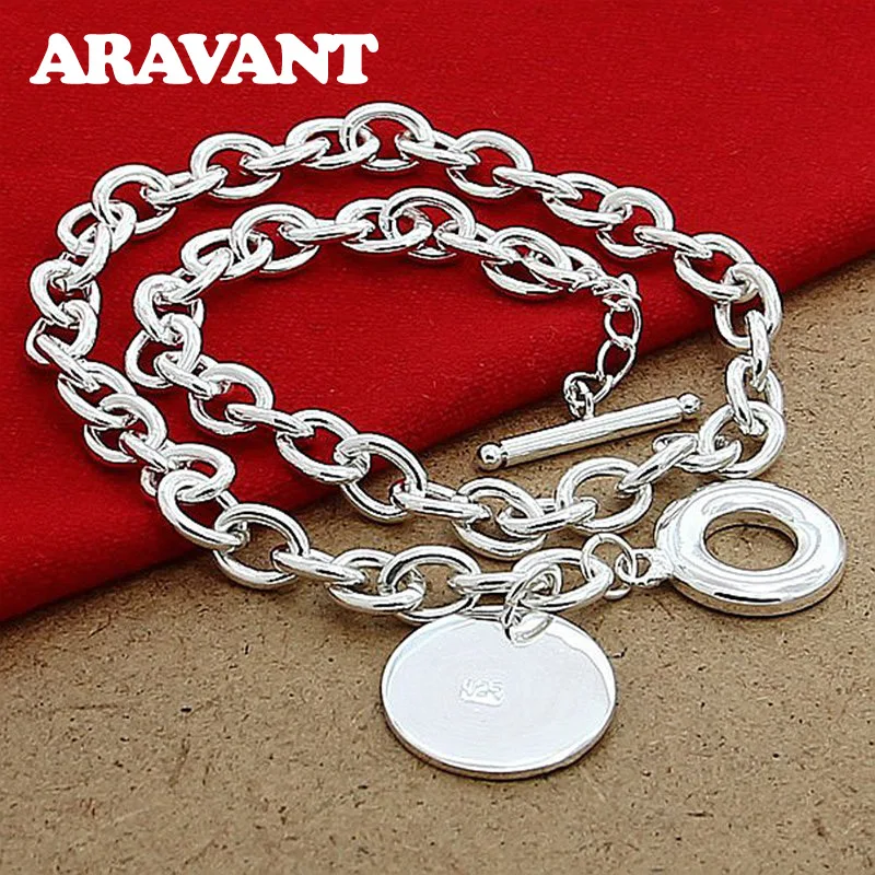 Silver 925 Jewelry Round Pendant Necklace For Women Fashion Silver Jewelry Accessories
Silver 925 Jewelry Round Pendant Necklace For Women Fashion Silver Jewelry Accessories
