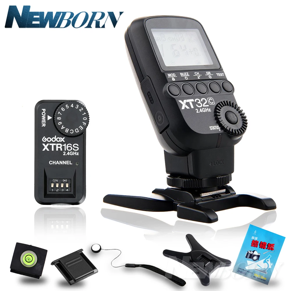 Godox XT32C 2.4G Wireless 1/8000s High-speed sync Flash Trigger + XTR-16S for Canon / GODOX Ving V850/V860/V850II/V860II Flahses
Godox XT32C 2.4G Wireless 1/8000s High-speed sync Flash Trigger + XTR-16S for Canon / GODOX Ving V850/V860/V850II/V860II Flahses
