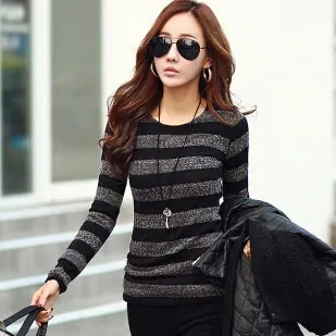 2022 High Quality New Casual Long Sleeve T Shirts Women Stripes Plus Size Black Blue T-shirt Tops casual Tee
2022 High Quality New Casual Long Sleeve T Shirts Women Stripes Plus Size Black Blue T-shirt Tops casual Tee